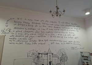 Ściana z cytatem Willa Haeslera znajdująca się w Miejskiej Strefie Kultury.