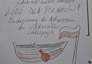 Praca uczniów. Odezwa do mieszkańców nawołująca do walki o niepodległość.