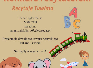 Międzyszkolny Konkurs Recytatorski - Recytuję Tuwima