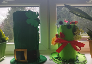 Kapelusze Leprechauna - praca plastyczna.