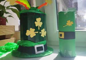 Kapelusze Leprechauna - praca plastyczna.