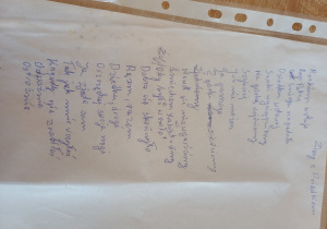 Rękopis wiersza Pana Jurka.