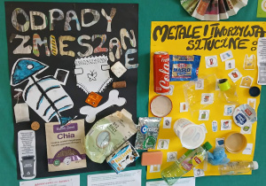 Plakat na temat segregacji śmieci.