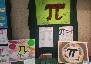 Prace uczniów dotyczące liczby π.
