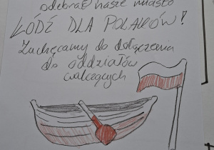 Praca uczniów. Odezwa do mieszkańców nawołująca do walki o niepodległość.