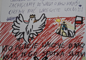 Praca uczniów. Odezwa do mieszkańców nawołująca do walki o niepodległość.