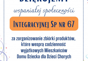 podziękowanie