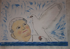 Praca plastyczna Wizerunek Jana Pawła II