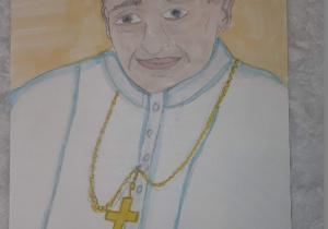 Praca plastyczna Wizerunek Jana Pawła II