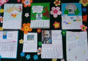 Kalendarze wykonane przez uczniów.
