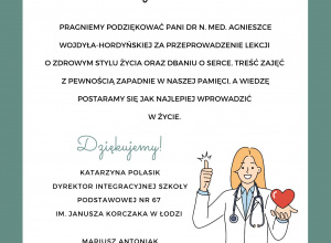 Spotkanie z panią dr n. med. Agnieszką Wojdyła-Hordyńską