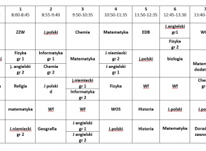 Plan lekcji